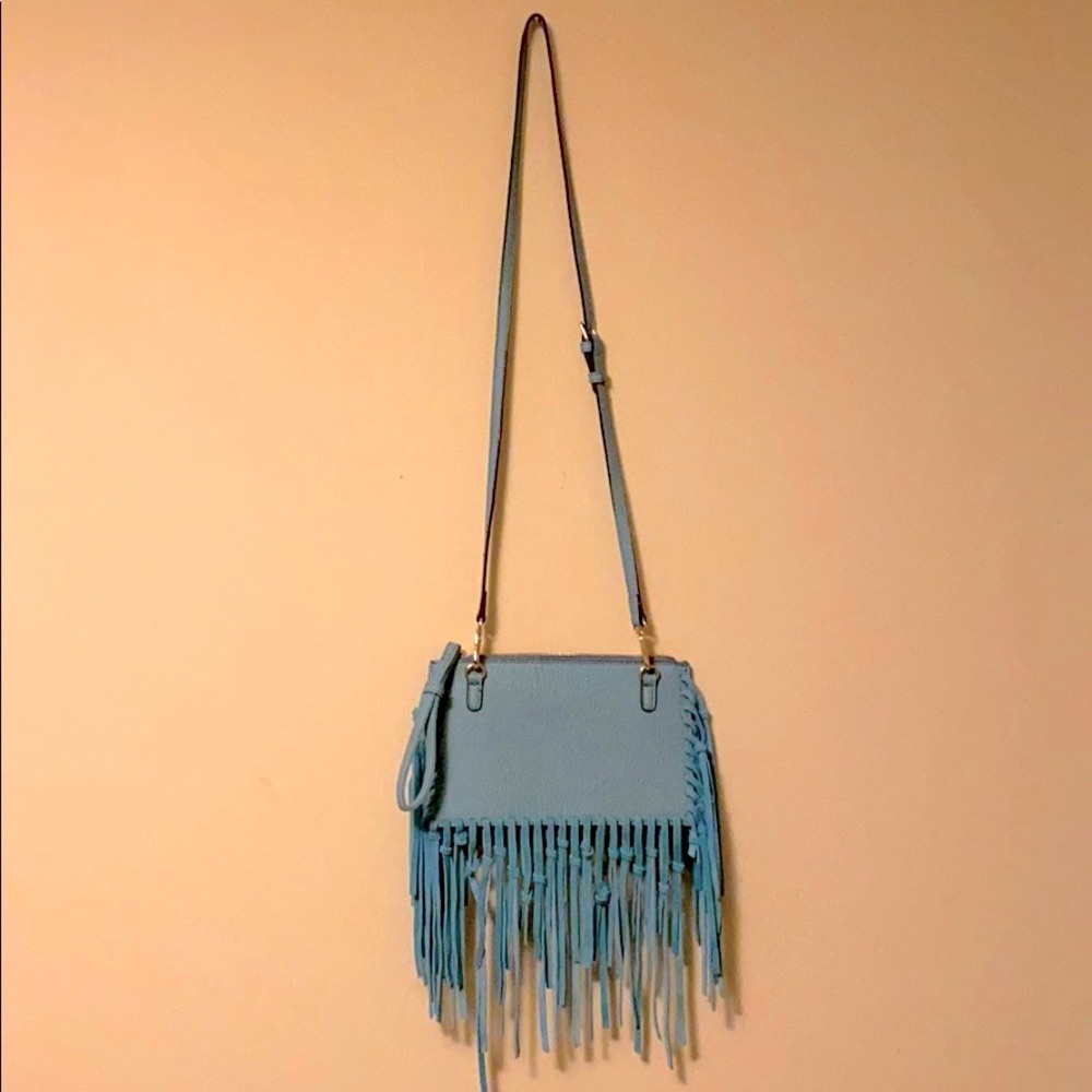 Street Level Suede Fringe Purse